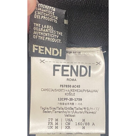 Fendi Black Mesh Mock Neck Logo Bodysuit Women’s Medium Tech Knit Italy FF - Picture 14 of 16